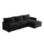 Coussin surdimensionné en velours côtelé à assise profonde pour tissu détendu avec 3 coussins