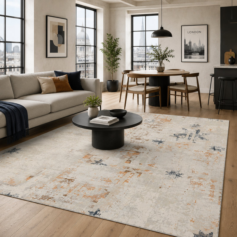 Oriental Cotton and Chenille Flatweave Area Rug, 155 x 230 cm