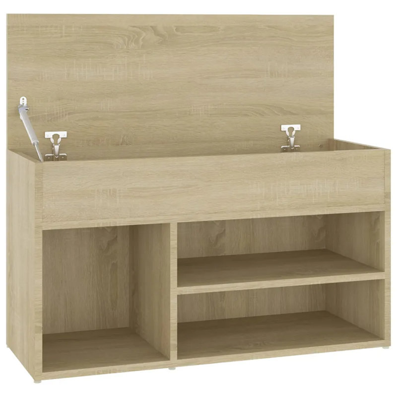 5 Pair Shoe Storage Bench, Sonoma Oak