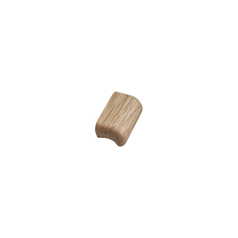 Lacquered Oak Glove 1-1/4" Center to Center Wood Cabinet Handle
