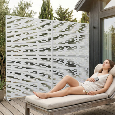 Lorien 6 ft. H x 4 ft. W Privacy Metal Screen Fence Panel