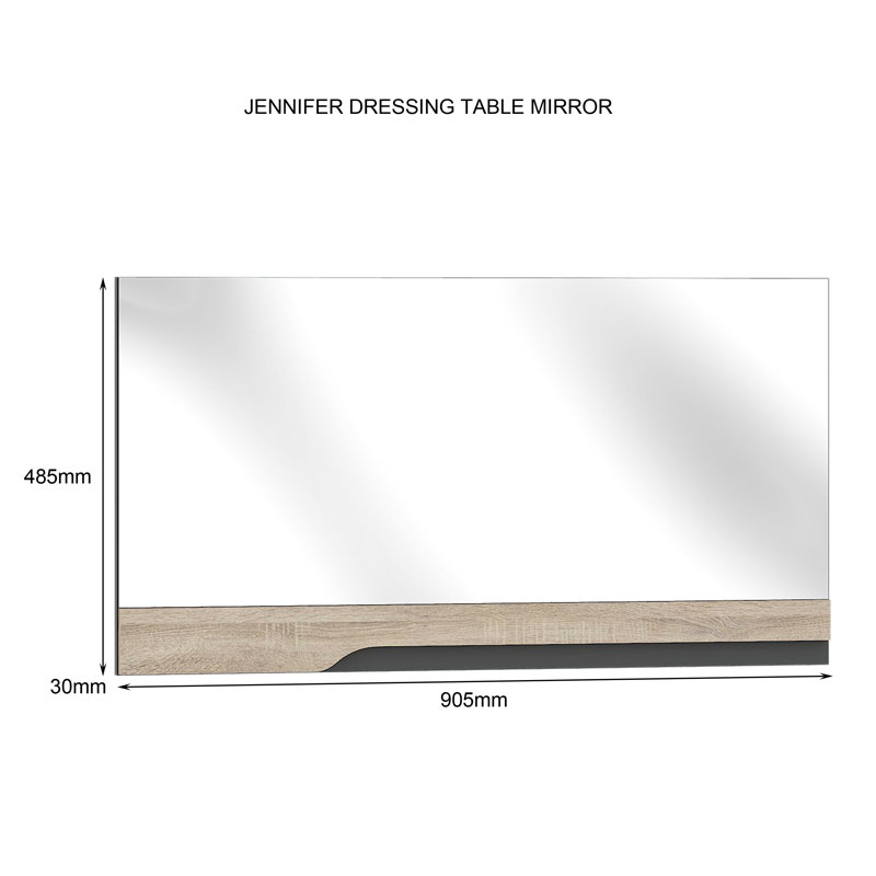 Cardenas Wood Flat Wall Mirror