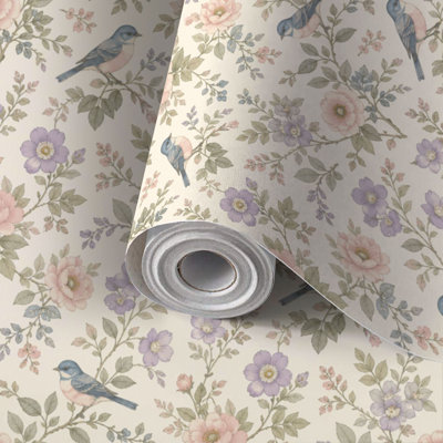 Papier peint auto-adhésif à peler et coller avec de belles feuilles de fleurs, adhésif et amovible floral 24 po x 118 po (60 x 300 cm)