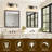 3-Lights Bathroom Vanity Lights with Clear Textured Glass Shades-122257431