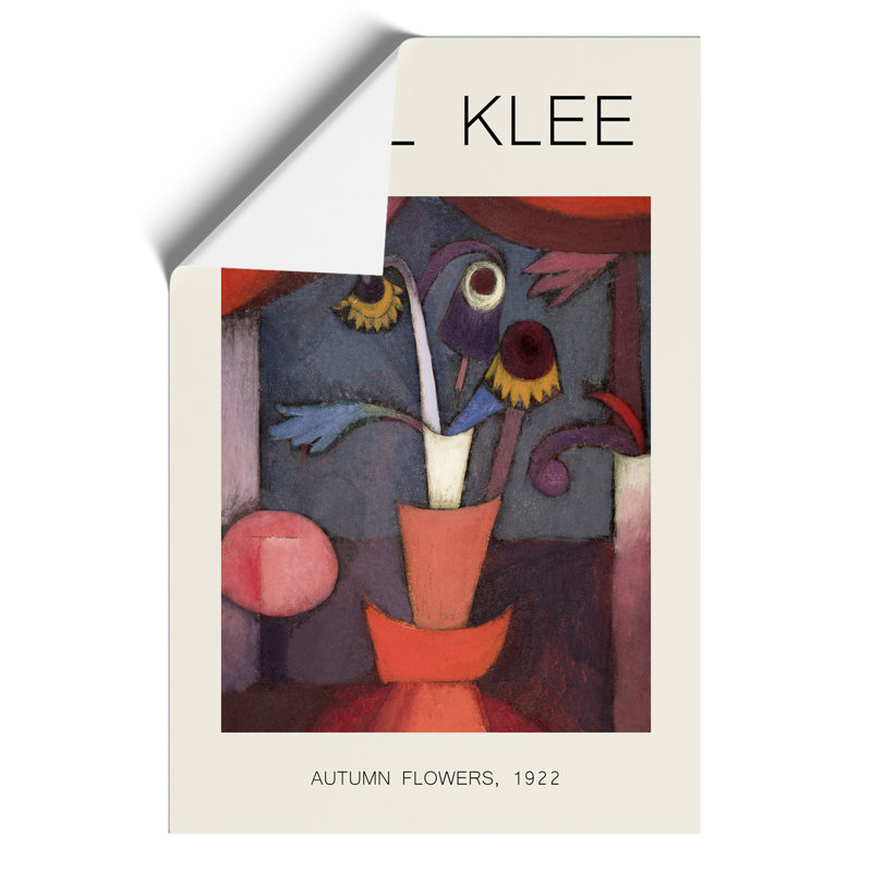 Autumn Flower Print by Paul Klee - Frameless Print, 30cm H x 21cm W x 0.1cm D