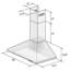 36" KF 400 CFM Convertible Wall Mount Range Hood in Brushed 430 Stainless Steel