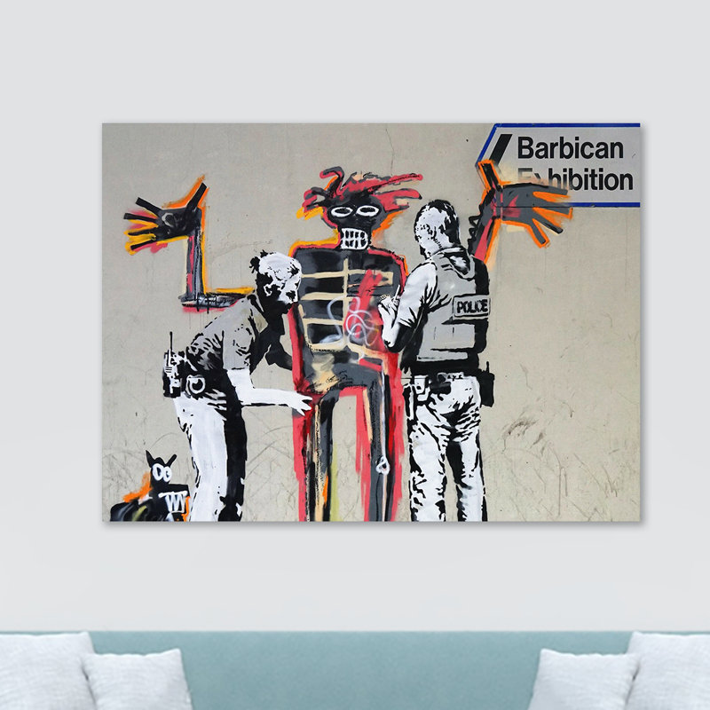 Banksy Basquiat Graffiti by Banksy - Wrapped Canvas Print, 30.5cm H x 40.6cm W x 3.8cm D