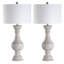 Ensemble de lampes de table blanches 31,25 "Elvis