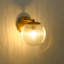 Applique murale en verre cannelé 1 lumière Contemporary Glam