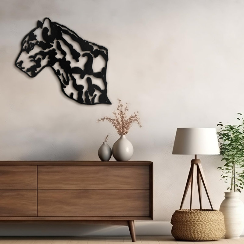 Wall Decor Metal, Black, 16" H x 24" W x 0.05" D