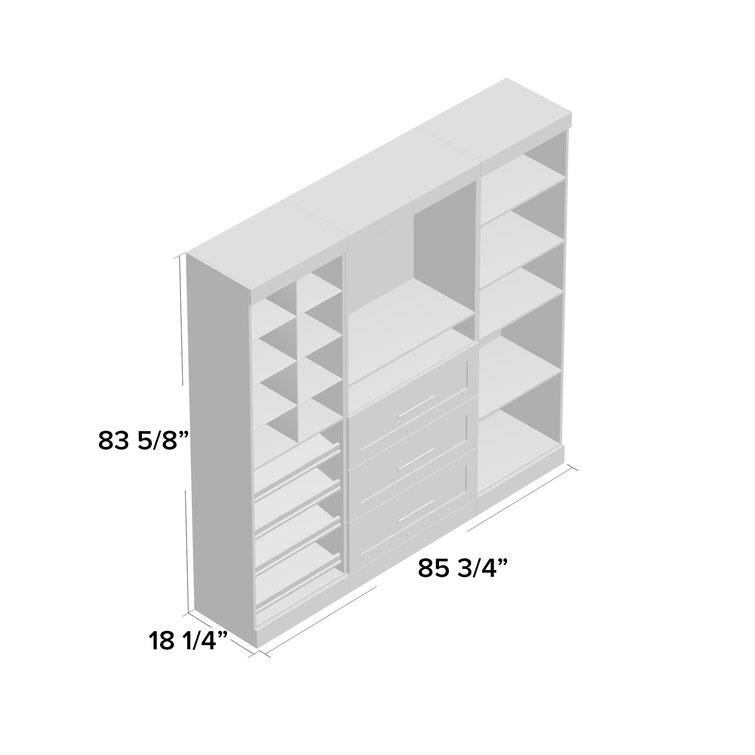 Wade Logan® Arlex 72 W Closet Organizer with Drawers & Reviews