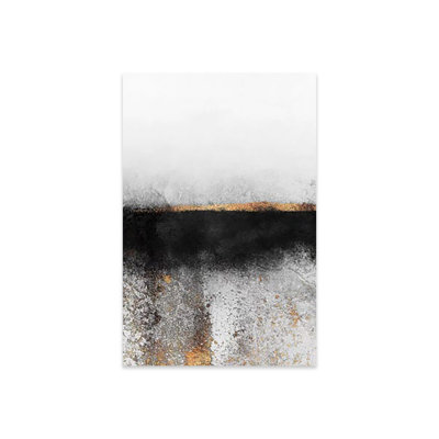 Suie et impression dorée sur verre acrylique
