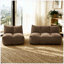 Canapé modulaire 141,5 pouces à chenille double, canapé togolais, fauteuil à billes en velours côtelé pour dortoir dans la chambre à coucher, petit canapé moelleux et moelleux, brun-799969511