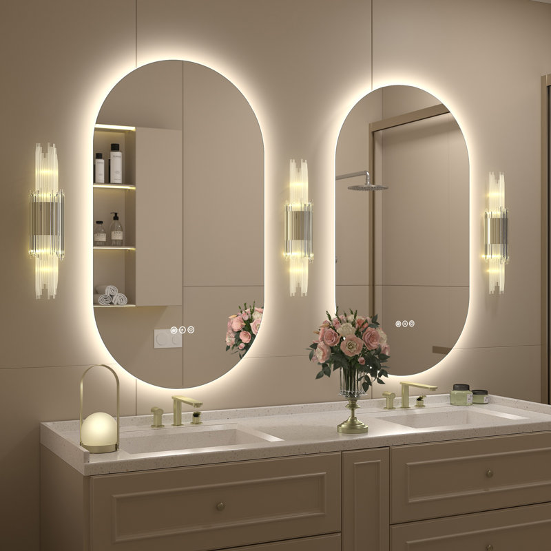 Aevar LED Lighted Wall Mirror, 36" x 20"