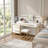47" Modern White Makeup Vanity Desk with Flip-Top Mirror-890971350