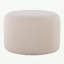 Grand pouf rond en tissu tricoté beige par Lumisource