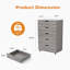 Commode 5 tiroirs avec roulettes - Armoire de rangement moderne-256903197