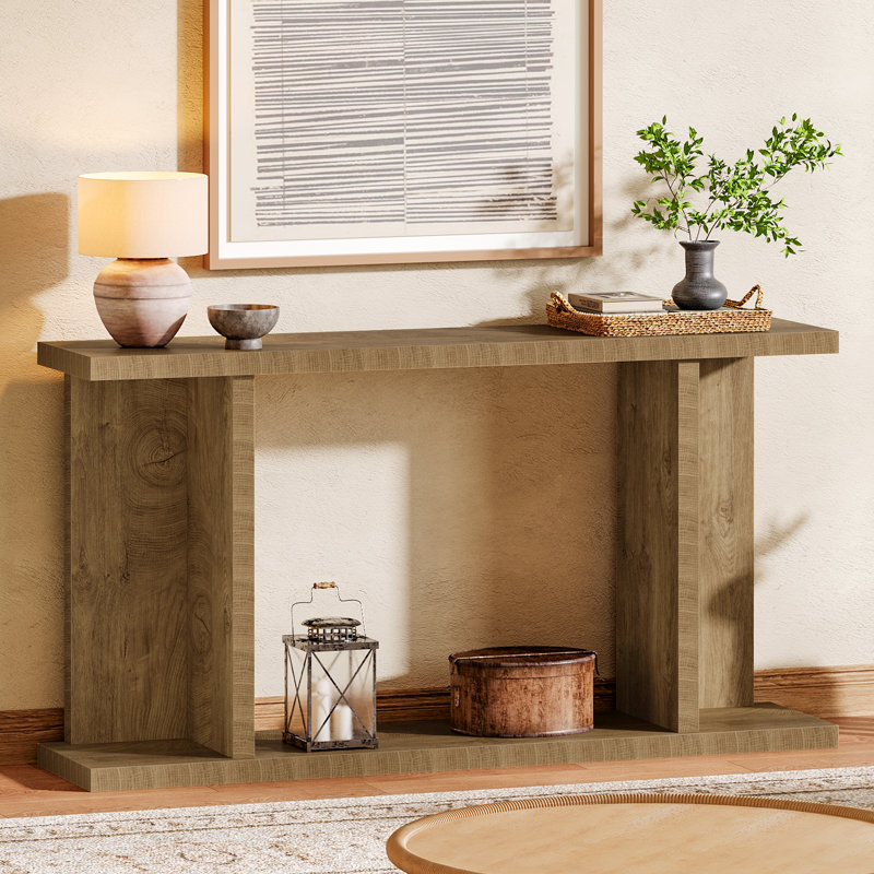 Console de 55 po avec rangement ouvert pour le vestibule, le salon et la table de canapé