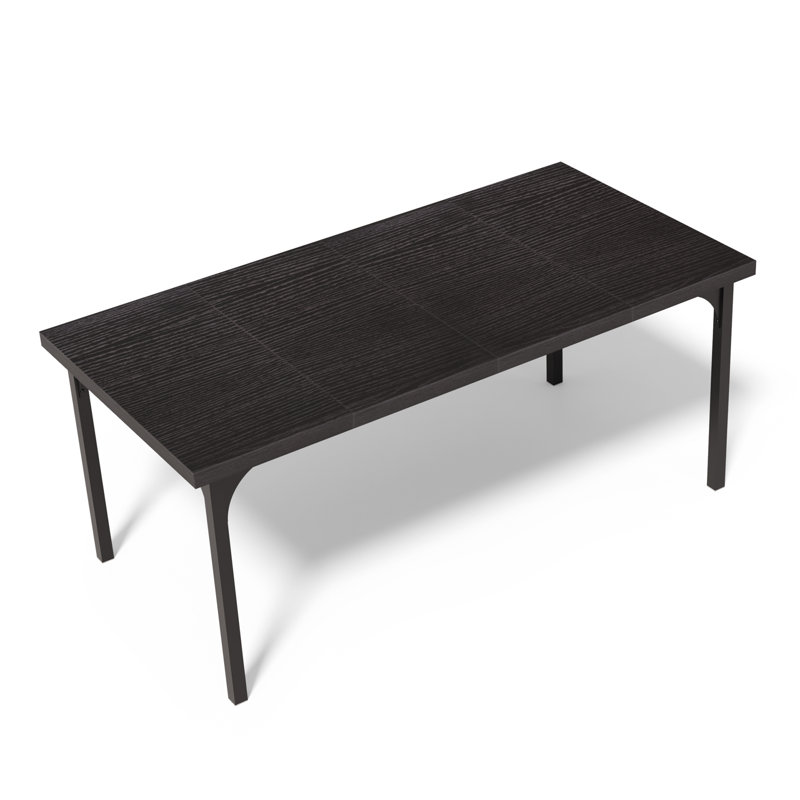 Trent Austin Design 71" Modern Industrial Rectangle Wood Dining Table ...