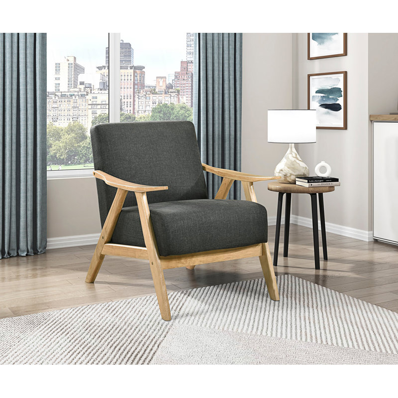 Chaise d'appoint rembourrée 1Pc, chaise confortable, Gris foncé