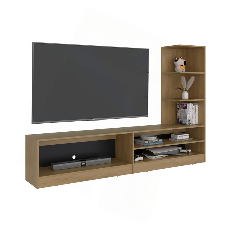 Meuble audio-vidéo moderne avec rangement pour jeux vidéo 65 po Belton