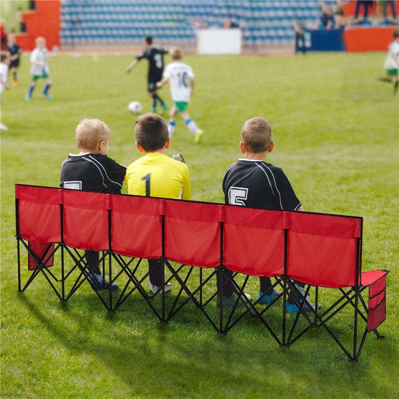 Folding Camping Bench, Red
