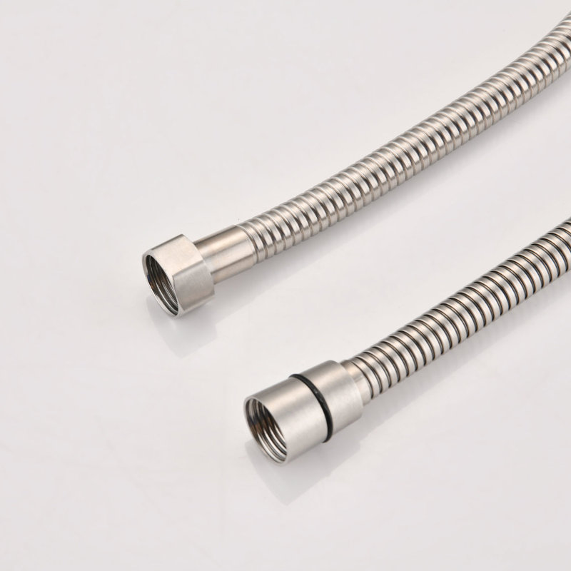 Système de douche en nickel brossé avec jet pour le corps et robinet à bras unique avec douchette puissante, Nickel brossé