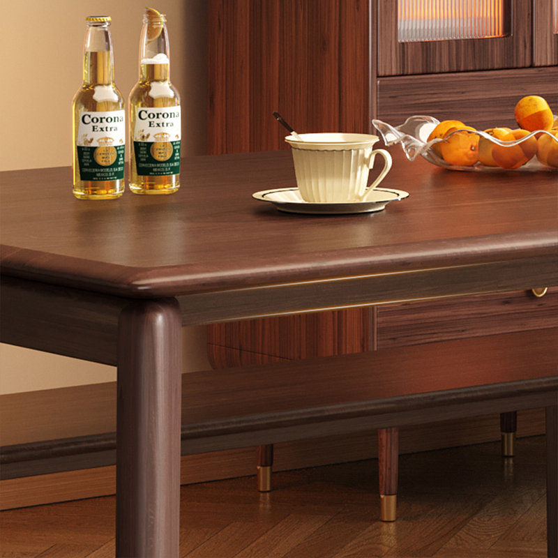 Tench Oak Solid Wood Dining Table, 29.52"H x 62.99"L x 31.49"W
