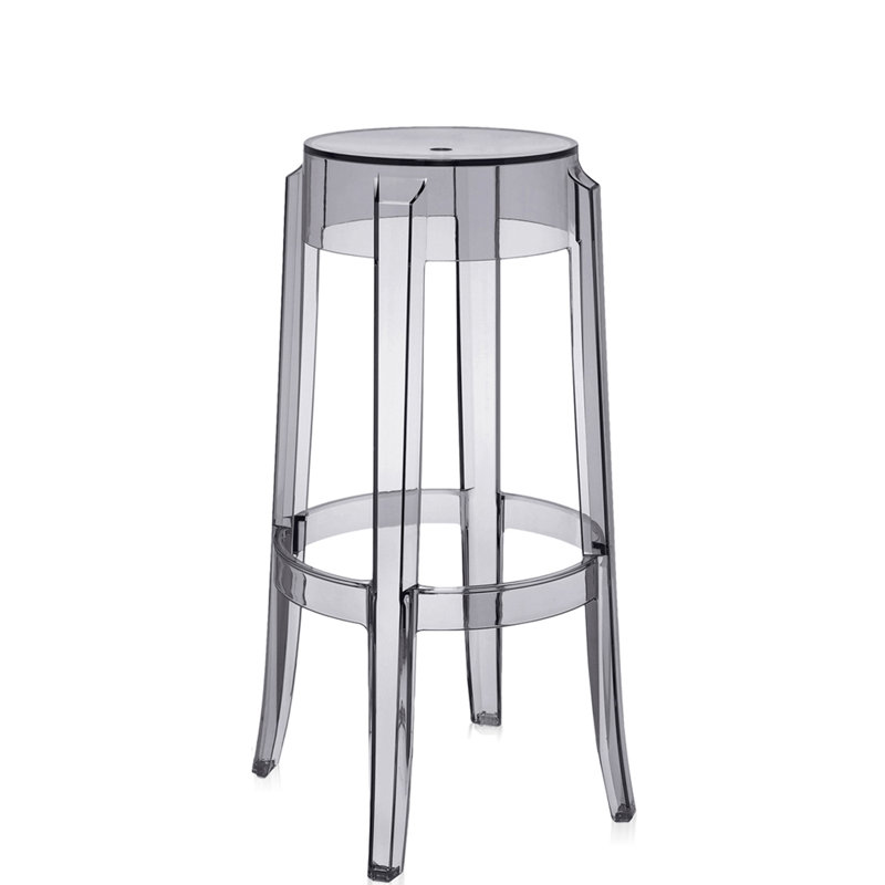 Tabouret de bar Charles Ghost, Gris fumée, 29.5"