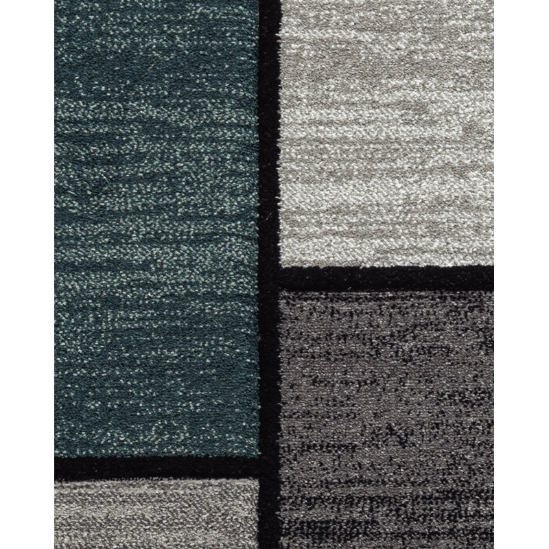 Tapis d'intérieur en polypropylène doux sculpté à la main Abtsract, Rectangle 5 pi 3 po x 7 pi 7 po
