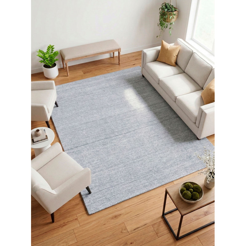 Puja Handmade Cotton Area Rug, Rectangle 5' x 8'