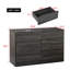 Armoire 6 barres au design pratique gris foncé