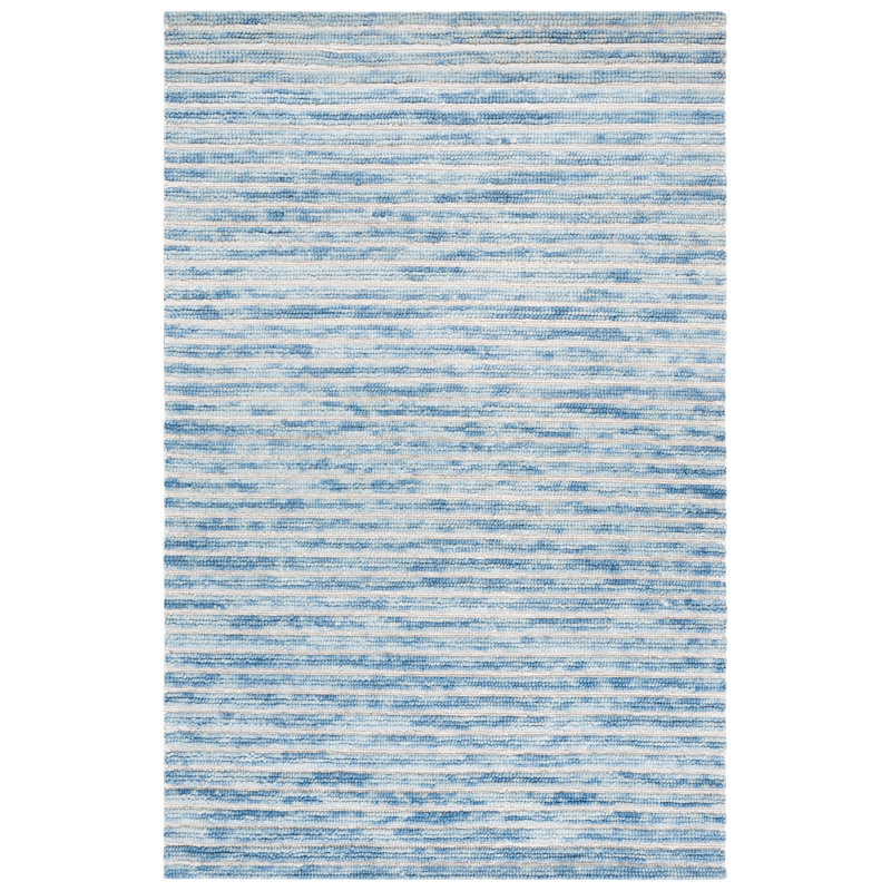 Ebony 755 Hand Tufted 80% Wool; 20% Cotton Striped Rug, 5'-0" X 8'-0" Rectangle