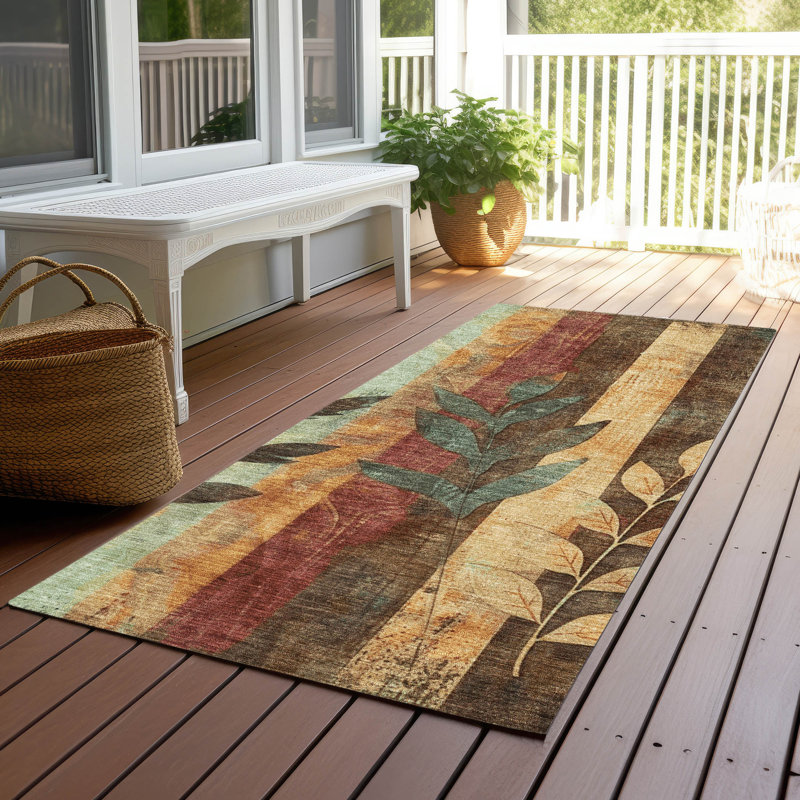 Tapis de blé Xhevrie intérieur / extérieur lavable à la machine, Tapis de couloir 2 pi 3 po x 7 pi 6 po