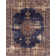 Oriental Area Rug in Distressed Stonewash Blue