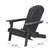 Rustic Dark Grey Wood Chair With Folding Function & Cup Holders, 35.09 In. H, 35.32 W, 30.82 D, 22.05 Lb, For Patio Deck Pool Area In Feature Holder, Poolside-1215217777