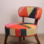 Fauteuil d'appoint vibrant avec revêtement en chenille de coton de qualité supérieure