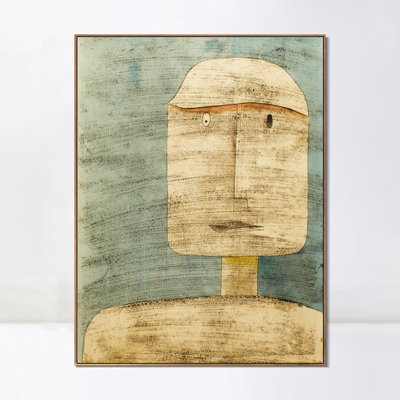 Encadré sur toile, estampe numérique, série Art # 162 par Paul Klee Wall Art Living Office Home Decorations (cadre en bois de couleur mince, 18 po x 24 po)
