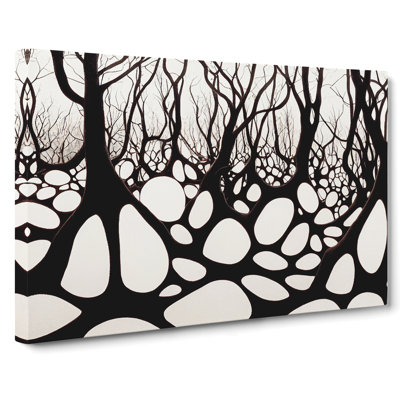 Spellbinding Forest Abstract - Wrapped Canvas