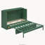 Grand lit escamotable avec grands tiroirs, vert