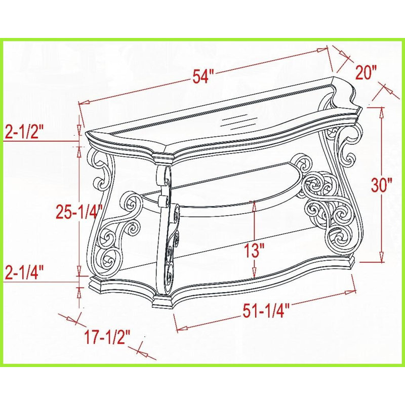 Table basse avec plateau en verre Traditional