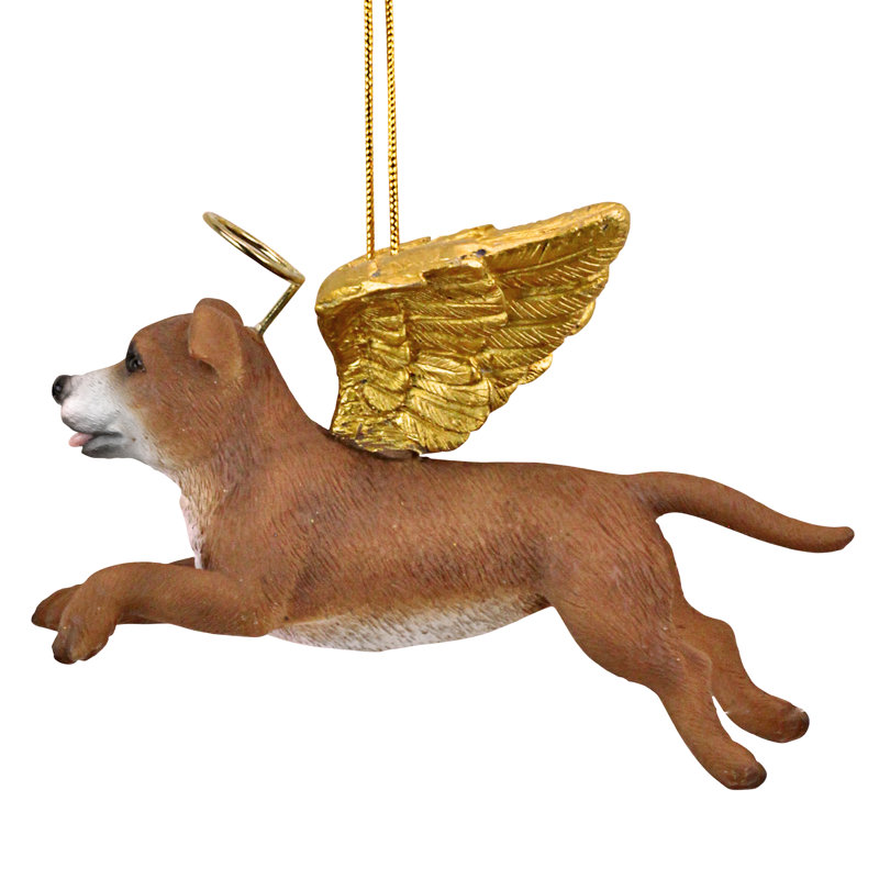 Ornement en forme d'ange «Honor the Pooch Pit Bull Holiday»