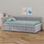 Lit de jour rembourré en L avec couchette escamotable et ports USB-1263972642