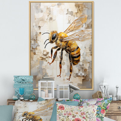 Minimalisme «Buzzing Bee III» sur toile