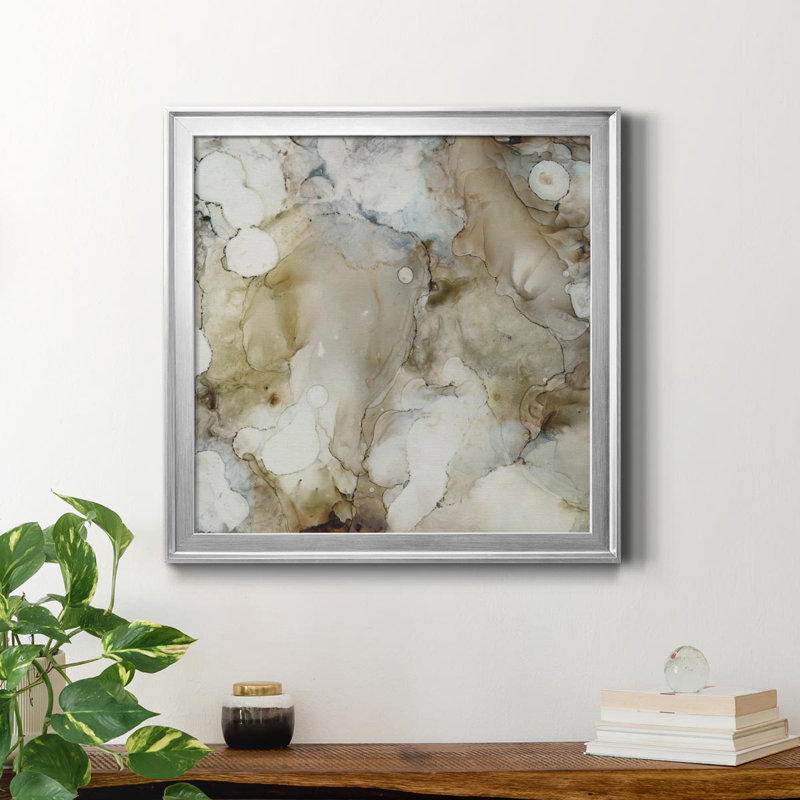Stonewashed I - Cadre photo sur toile, Argent, H 26,5 po x l 26,5 po x P 1,5 po