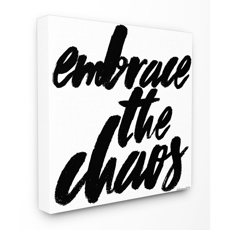 Embrace the Chaos Canvas Wall Art by House of Lulu, 17" H x 17" W x 1.5" D