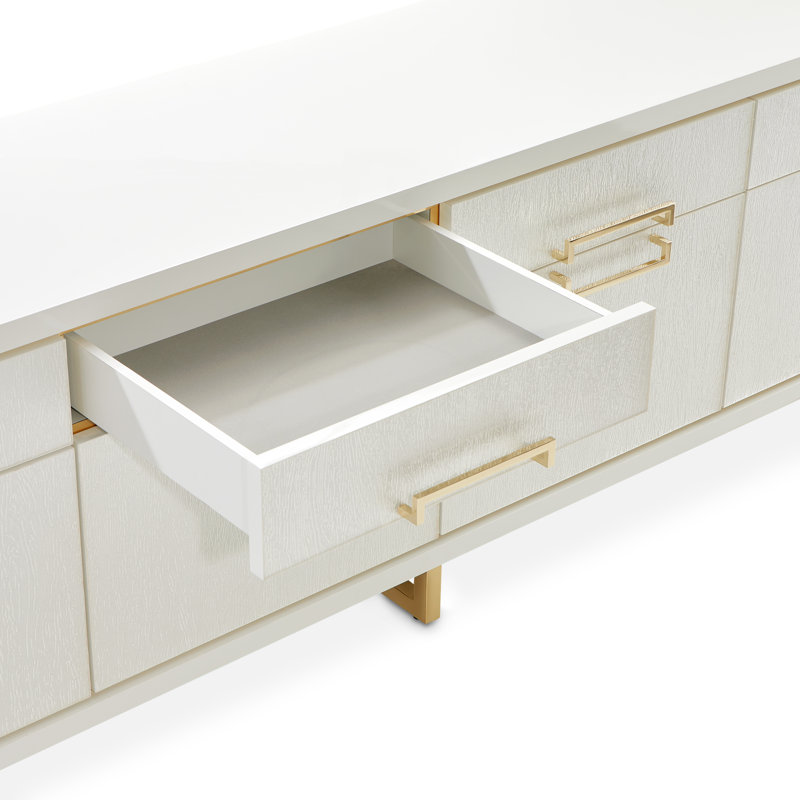 Palm Gate Media Cabinet - Cloud White