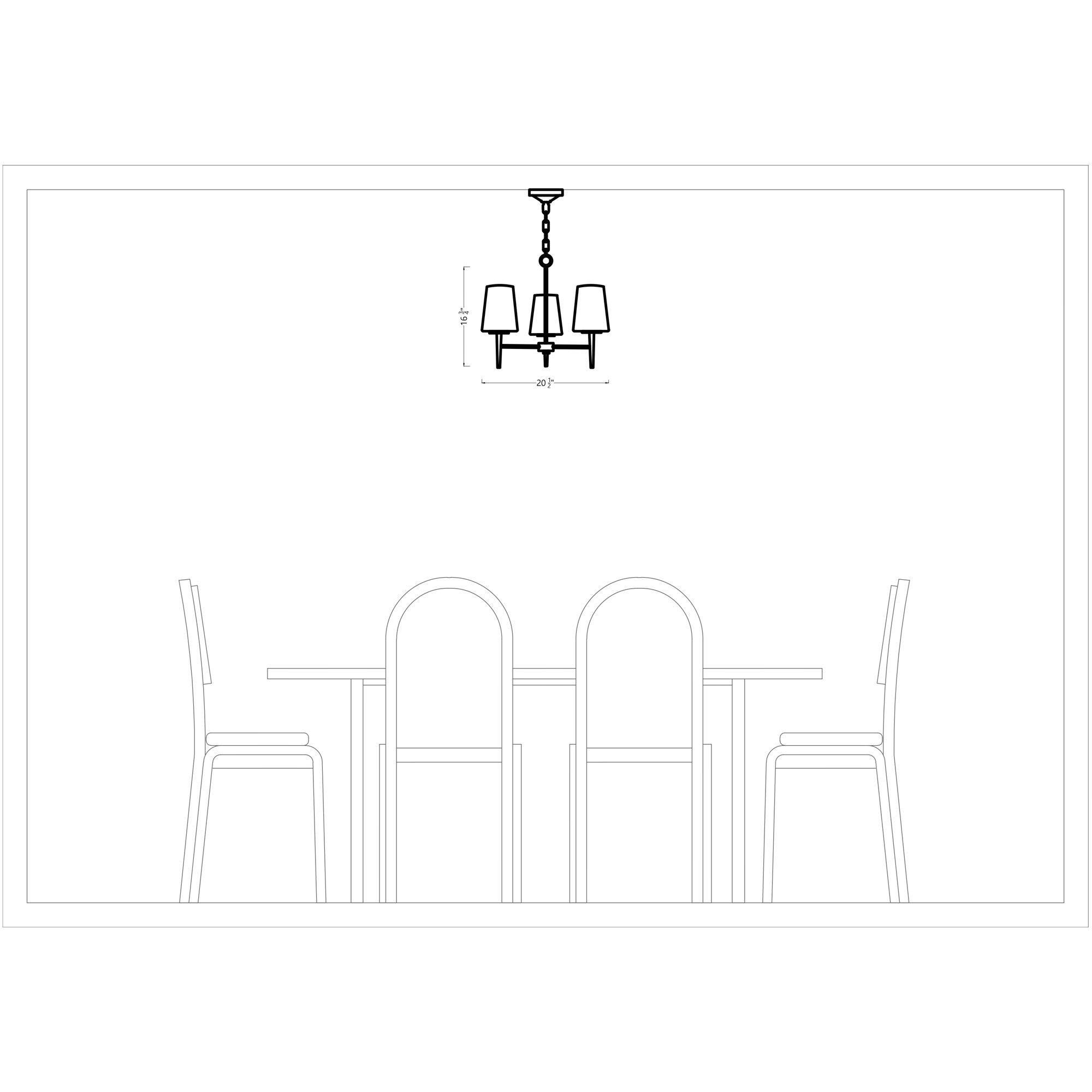 Erlandson 5 - Light Steel Dimmable Chandelier, 100W A19 Medium, 16 3/4" H x 20 1/2" W x 20 1/2" D, Brushed Nickel