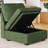 Hutcheson Large Corduroy Single Seat Armless Storage Chair Of Modular Sofa-851044397