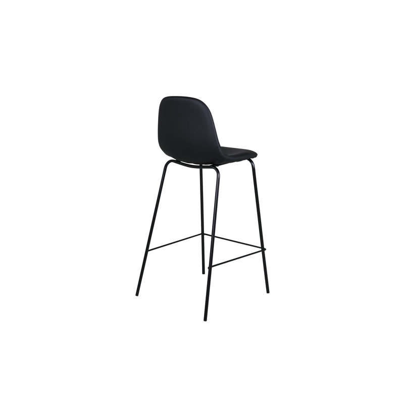 Santos Upholstered Bar Stool, Black